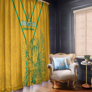 Custom Afro South Africa Soccer Window Curtain Go Champions