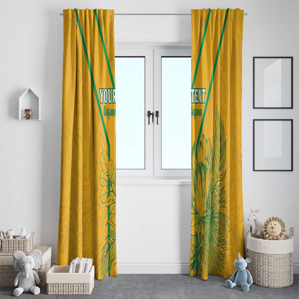 Custom Afro South Africa Soccer Window Curtain Go Champions
