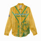 Custom Afro South Africa Soccer Women Casual Shirt Go Champions