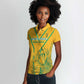 Custom Afro South Africa Soccer Women Polo Shirt Go Champions