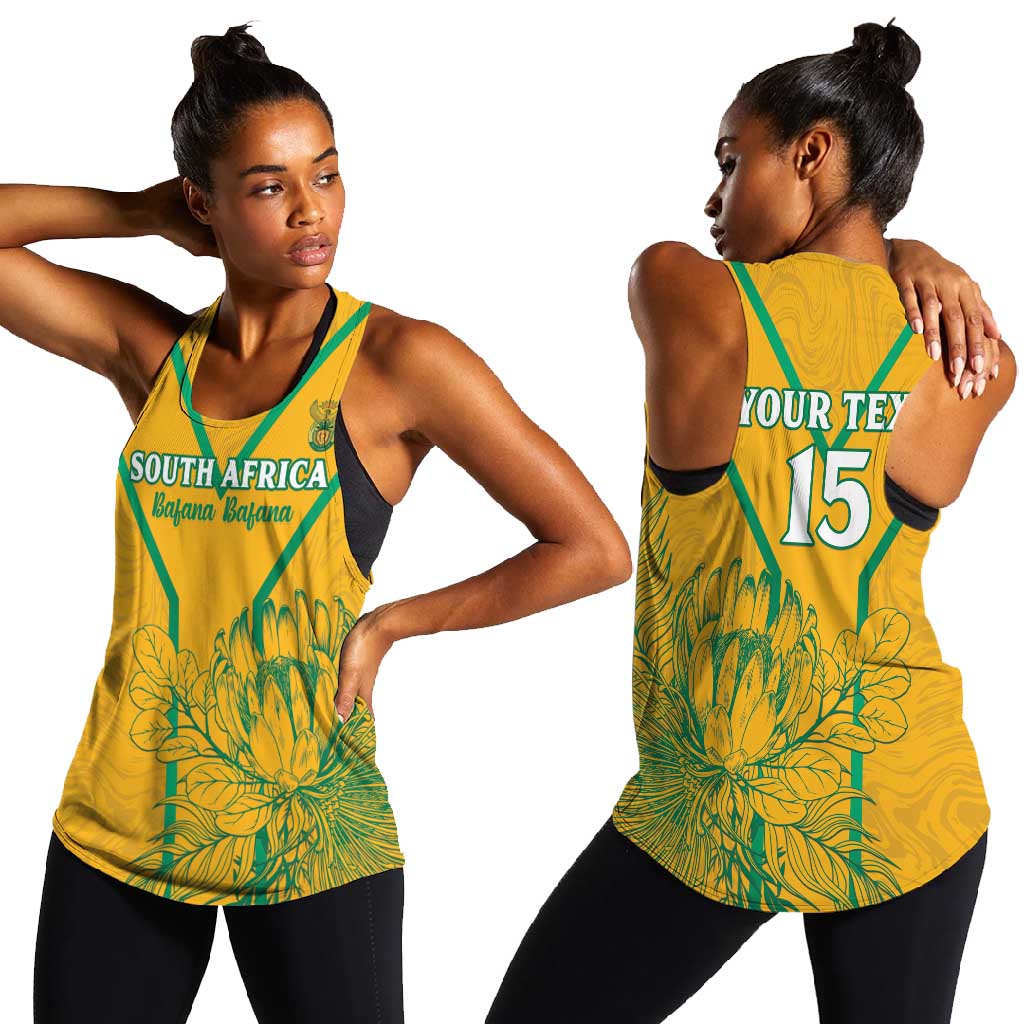Custom Afro South Africa Soccer Women Racerback Tank Go Champions