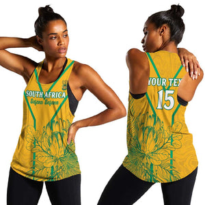 Custom Afro South Africa Soccer Women Racerback Tank Go Champions