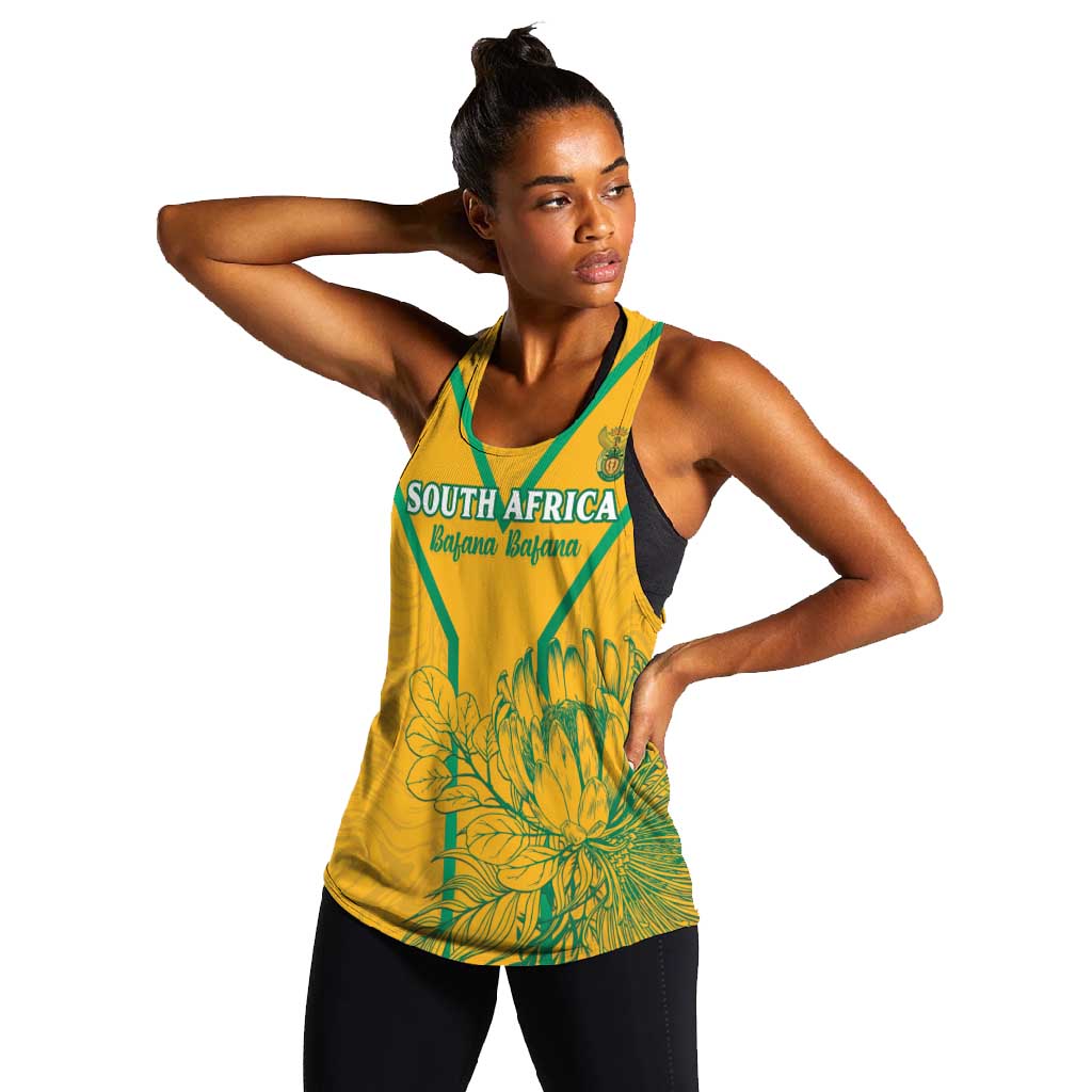 Custom Afro South Africa Soccer Women Racerback Tank Go Champions