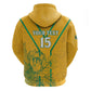 Custom Afro South Africa Soccer Zip Hoodie Go Champions