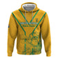 Custom Afro South Africa Soccer Zip Hoodie Go Champions