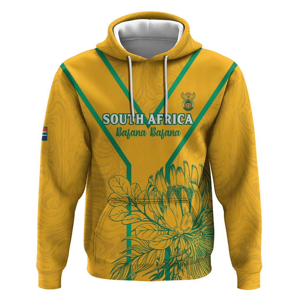 Custom Afro South Africa Soccer Zip Hoodie Go Champions