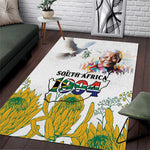 Afro South Africa Freedom Day Area Rug Nelson Mandela