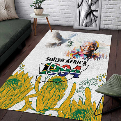Afro South Africa Freedom Day Area Rug Nelson Mandela