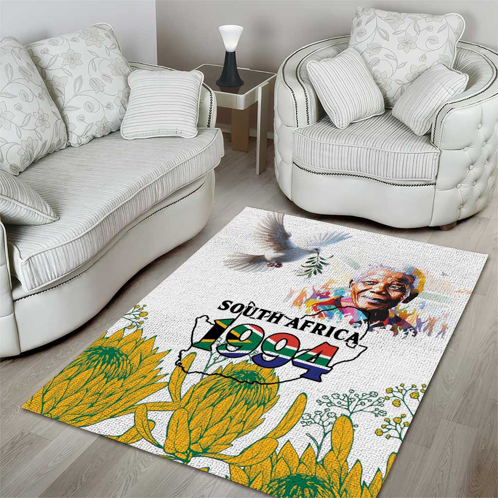 Afro South Africa Freedom Day Area Rug Nelson Mandela