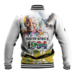 Afro South Africa Freedom Day Baseball Jacket Nelson Mandela