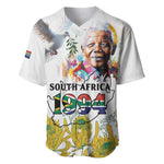 Afro South Africa Freedom Day Baseball Jersey Nelson Mandela