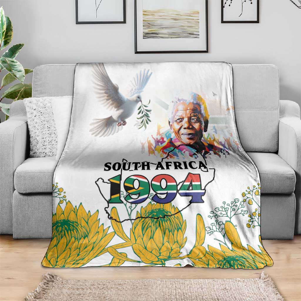 Afro South Africa Freedom Day Blanket Nelson Mandela