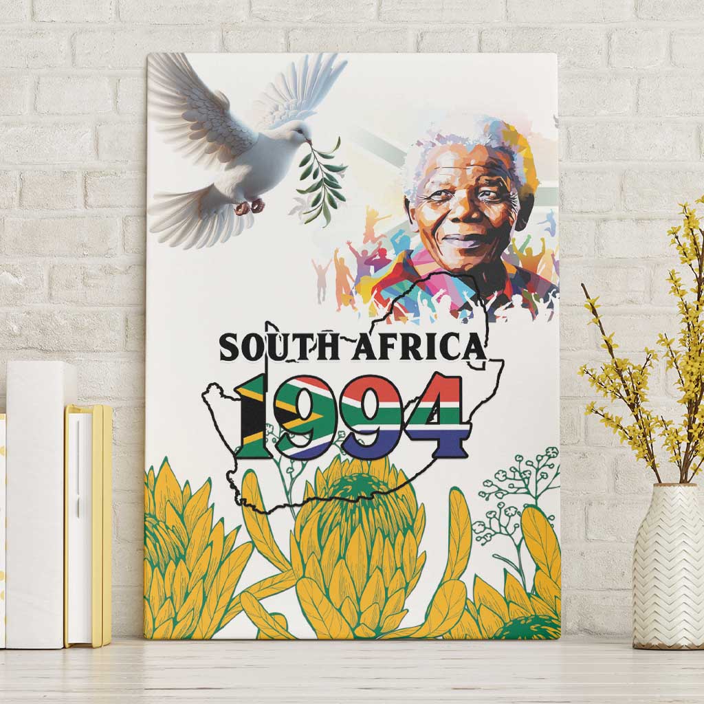 Afro South Africa Freedom Day Canvas Wall Art Nelson Mandela
