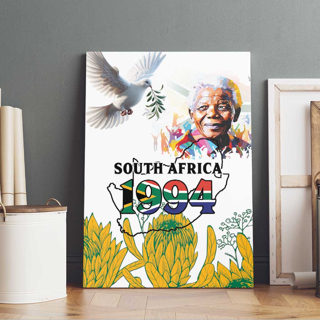 Afro South Africa Freedom Day Canvas Wall Art Nelson Mandela