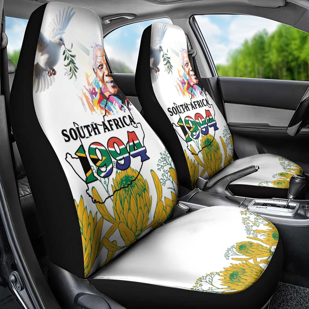Afro South Africa Freedom Day Car Seat Cover Nelson Mandela
