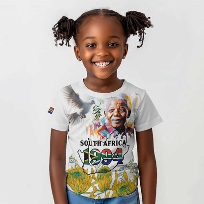 Afro South Africa Freedom Day Kid T shirt Nelson Mandela