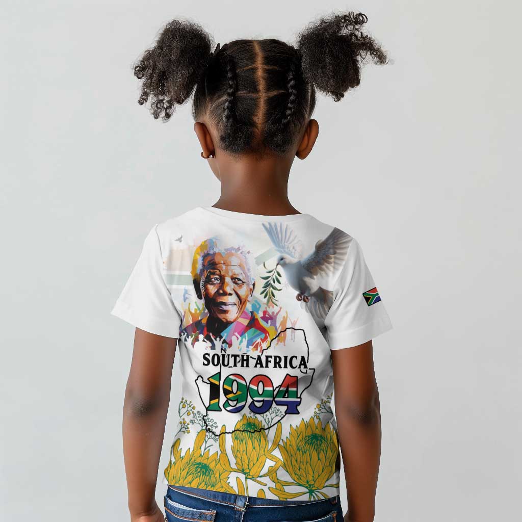 Afro South Africa Freedom Day Kid T shirt Nelson Mandela