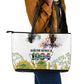 Afro South Africa Freedom Day Leather Tote Bag Nelson Mandela