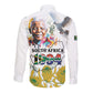 Afro South Africa Freedom Day Long Sleeve Button Shirt Nelson Mandela
