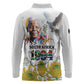Afro South Africa Freedom Day Long Sleeve Polo Shirt Nelson Mandela