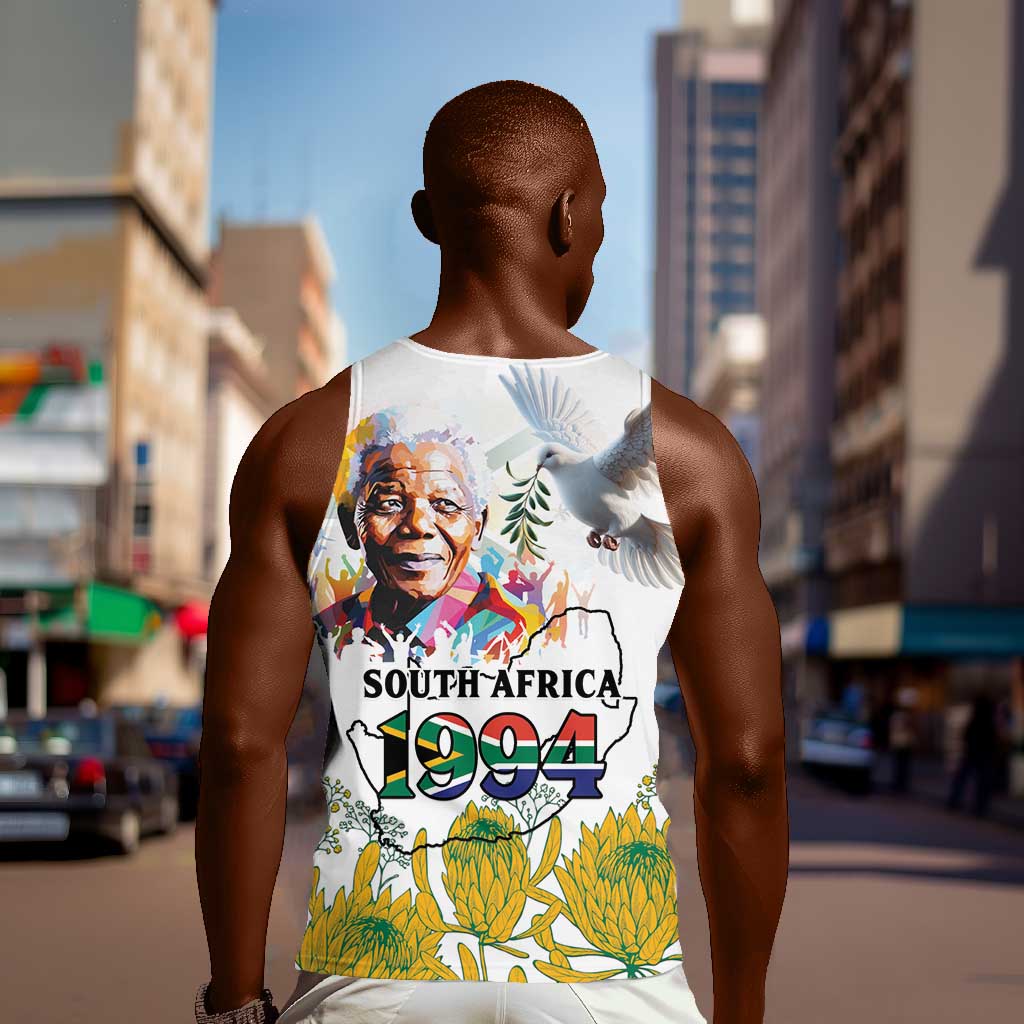 Afro South Africa Freedom Day Men Tank Top Nelson Mandela