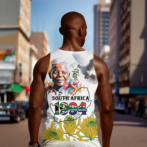 Afro South Africa Freedom Day Men Tank Top Nelson Mandela