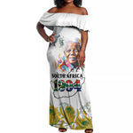Afro South Africa Freedom Day Off Shoulder Maxi Dress Nelson Mandela