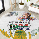 Afro South Africa Freedom Day Round Carpet Nelson Mandela