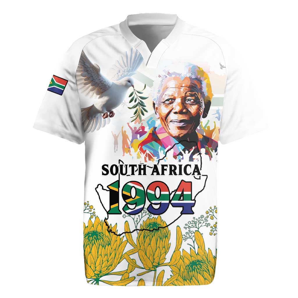 Afro South Africa Freedom Day Rugby Jersey Nelson Mandela