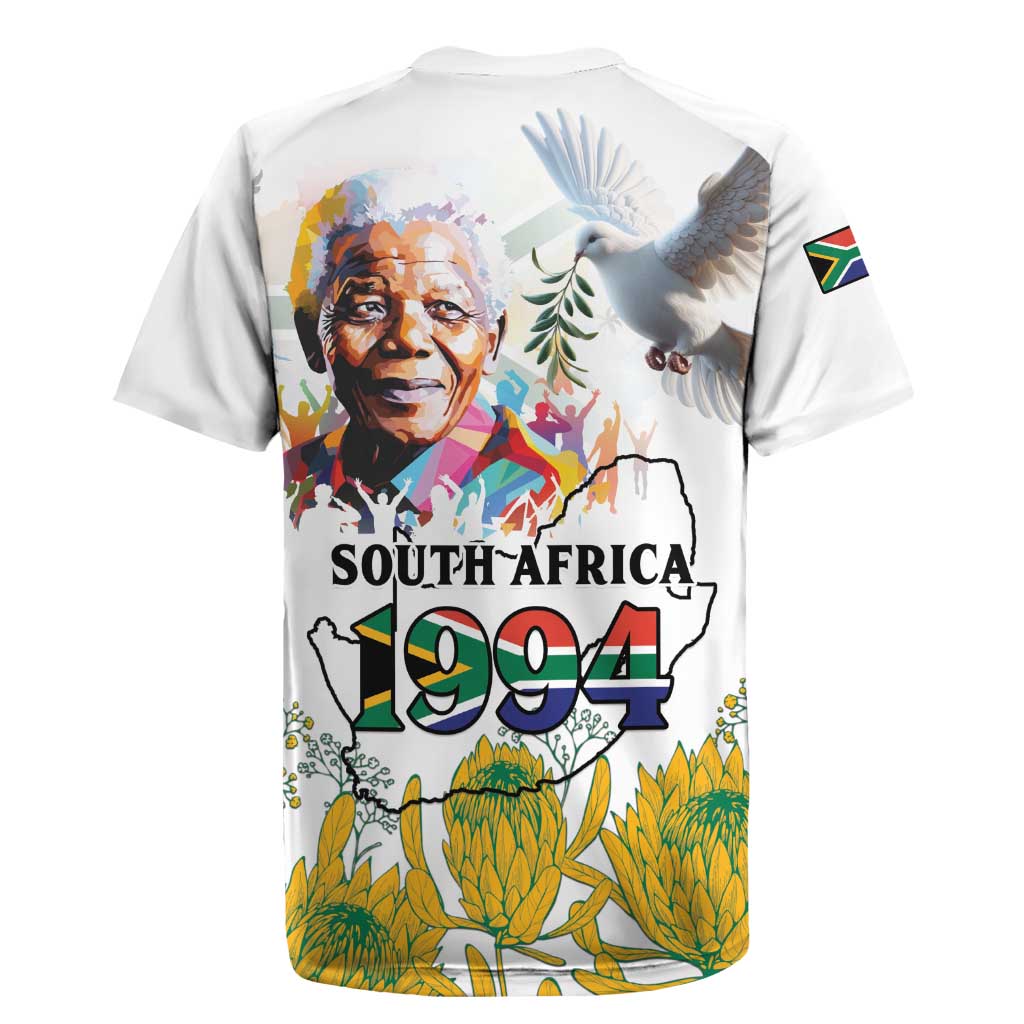 Afro South Africa Freedom Day Rugby Jersey Nelson Mandela