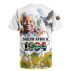 Afro South Africa Freedom Day Rugby Jersey Nelson Mandela