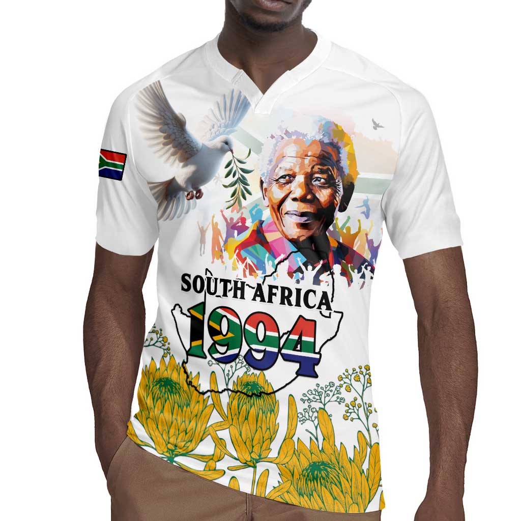 Afro South Africa Freedom Day Rugby Jersey Nelson Mandela