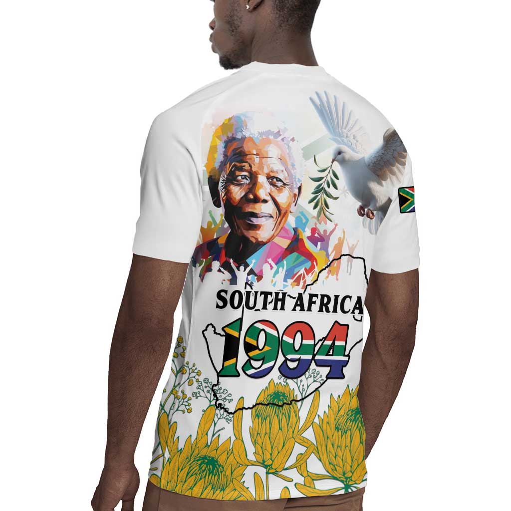 Afro South Africa Freedom Day Rugby Jersey Nelson Mandela