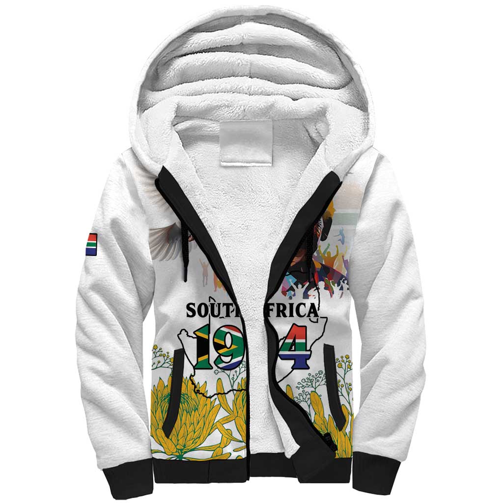Afro South Africa Freedom Day Sherpa Hoodie Nelson Mandela