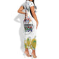 Afro South Africa Freedom Day Short Sleeve Bodycon Dress Nelson Mandela LT15