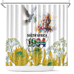Afro South Africa Freedom Day Shower Curtain Nelson Mandela
