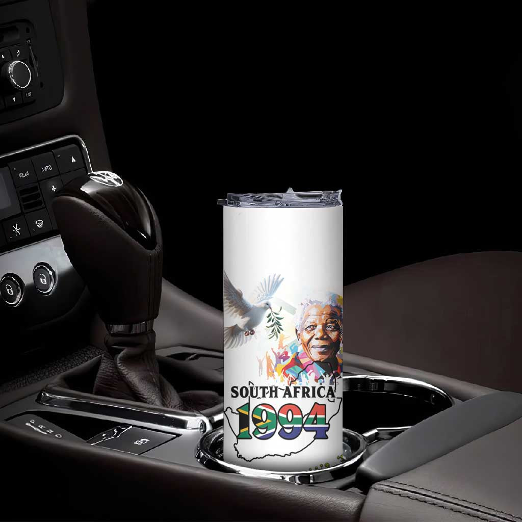 Afro South Africa Freedom Day Skinny Tumbler Nelson Mandela