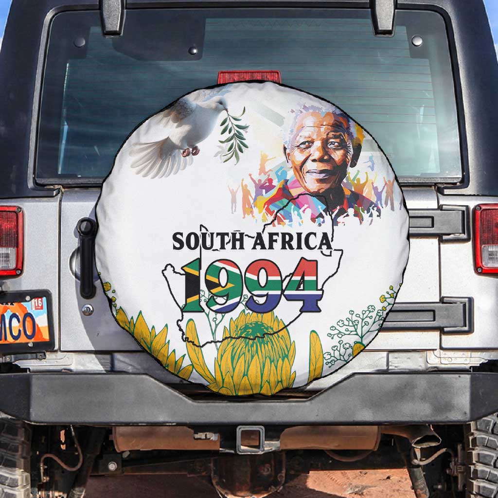 Afro South Africa Freedom Day Spare Tire Cover Nelson Mandela