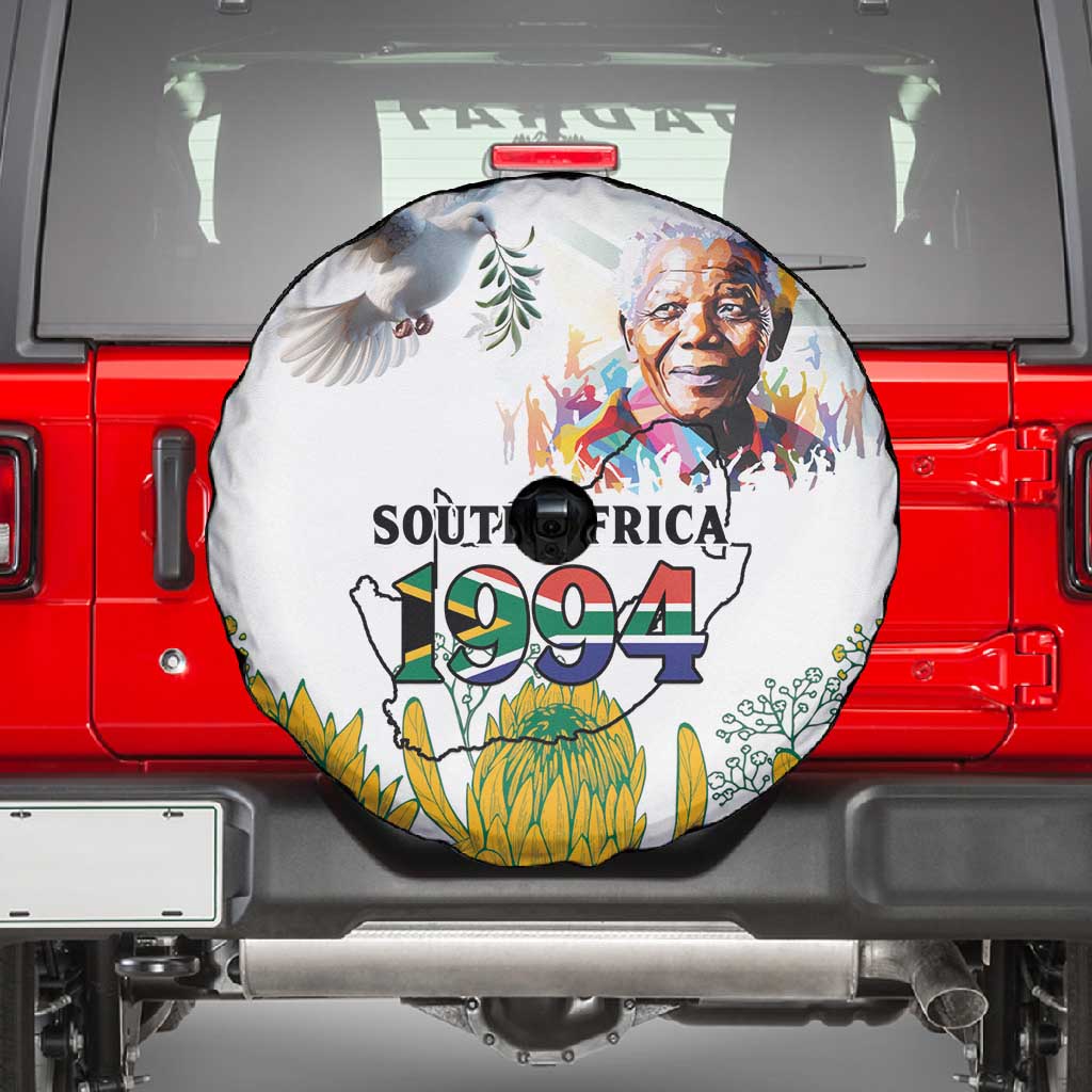 Afro South Africa Freedom Day Spare Tire Cover Nelson Mandela