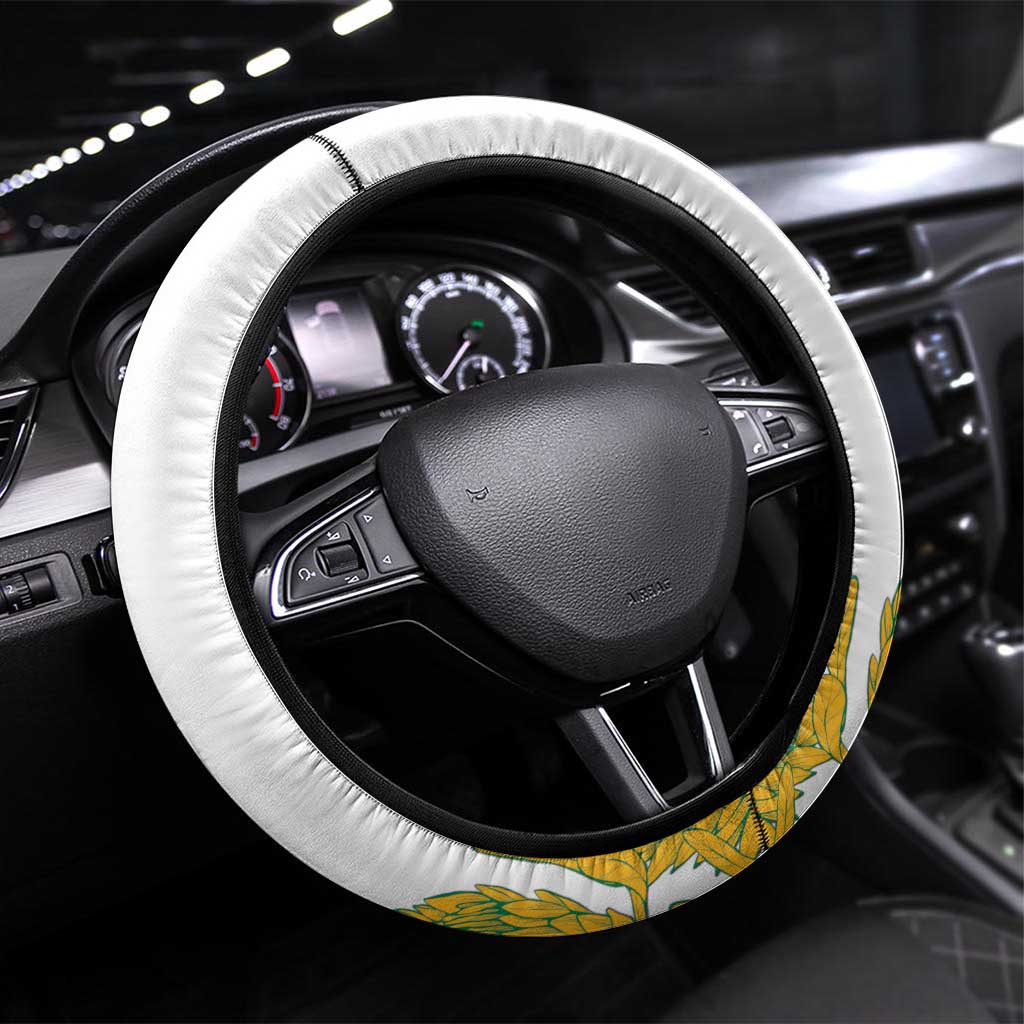 Afro South Africa Freedom Day Steering Wheel Cover Nelson Mandela