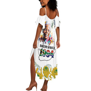 Afro South Africa Freedom Day Summer Maxi Dress Nelson Mandela