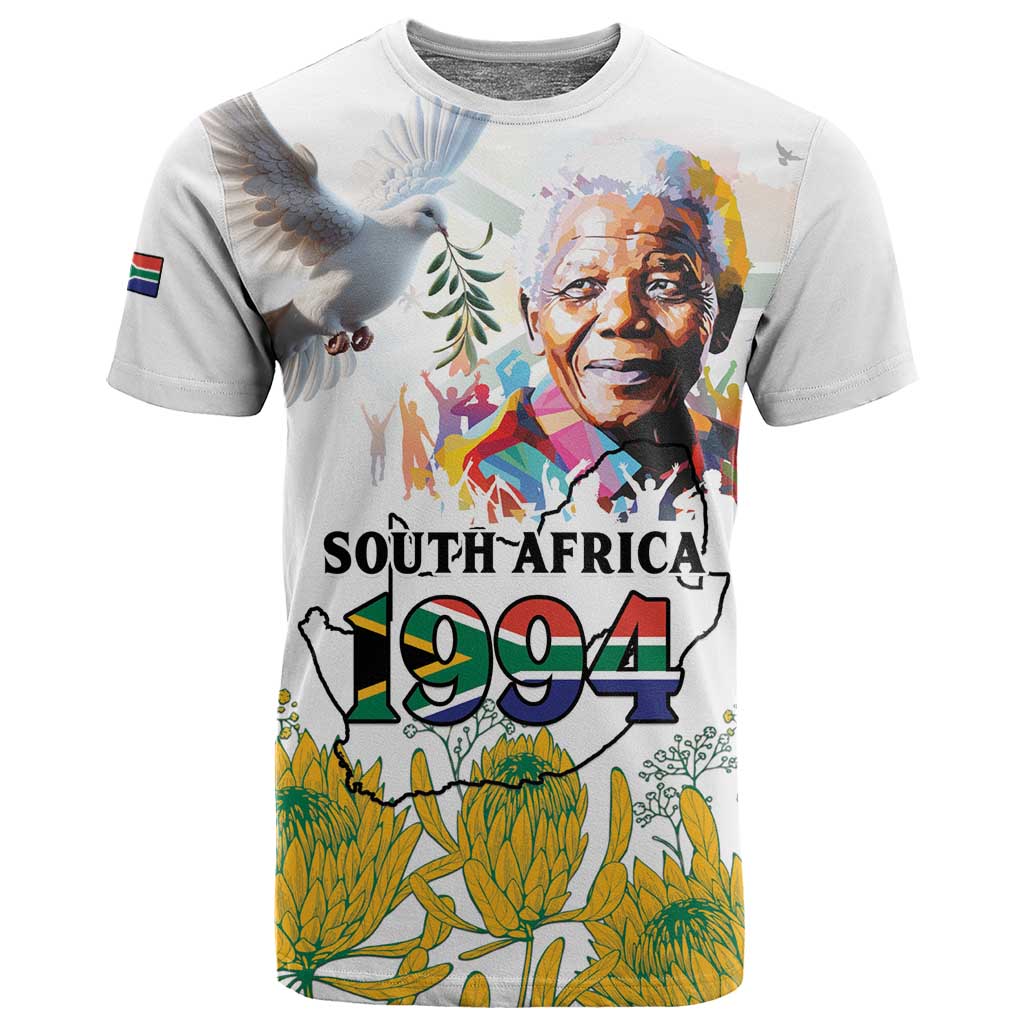 Afro South Africa Freedom Day T shirt Nelson Mandela