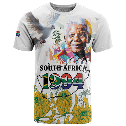 Afro South Africa Freedom Day T shirt Nelson Mandela