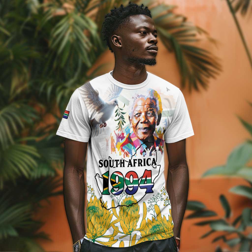 Afro South Africa Freedom Day T shirt Nelson Mandela