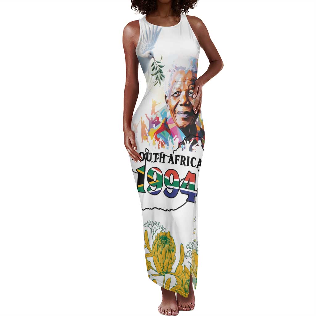 Afro South Africa Freedom Day Tank Maxi Dress Nelson Mandela