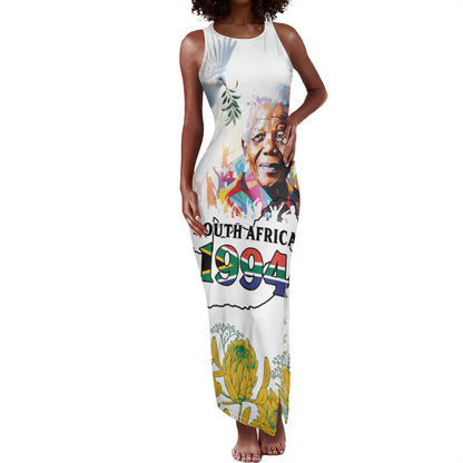 Afro South Africa Freedom Day Tank Maxi Dress Nelson Mandela