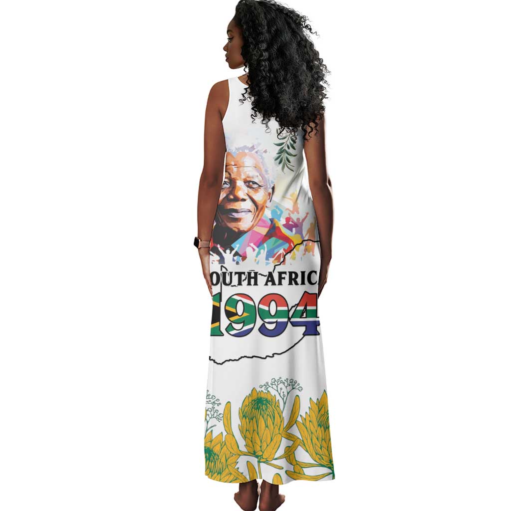 Afro South Africa Freedom Day Tank Maxi Dress Nelson Mandela