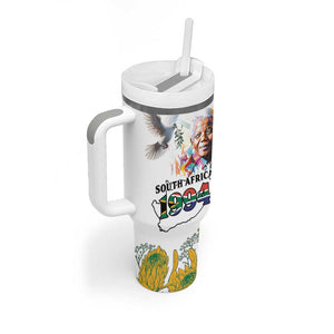 Afro South Africa Freedom Day Tumbler With Handle Nelson Mandela