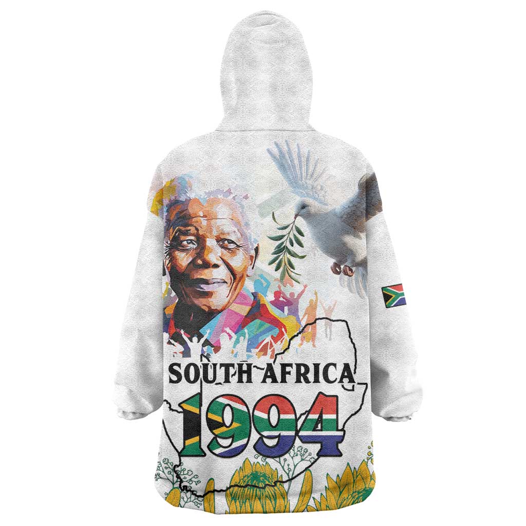 Afro South Africa Freedom Day Wearable Blanket Hoodie Nelson Mandela