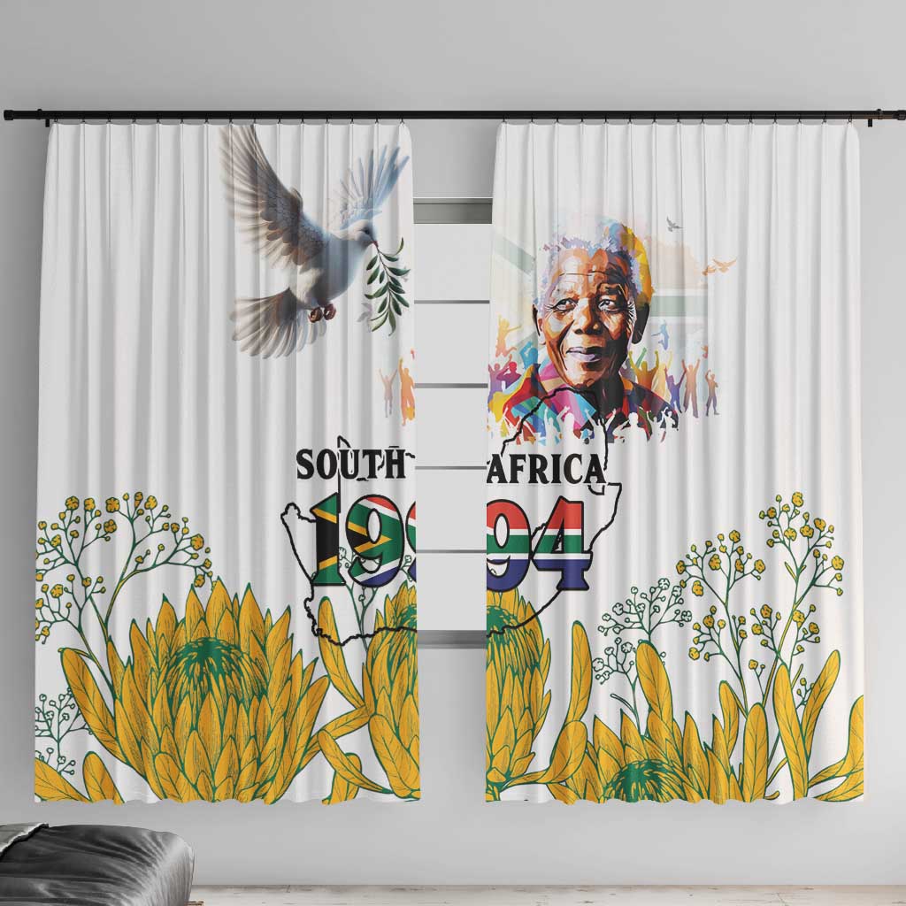 Afro South Africa Freedom Day Window Curtain Nelson Mandela